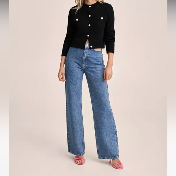 🆕 MANGO Women's Knitted Cardigan with Jewel . - Picture 4 of 10